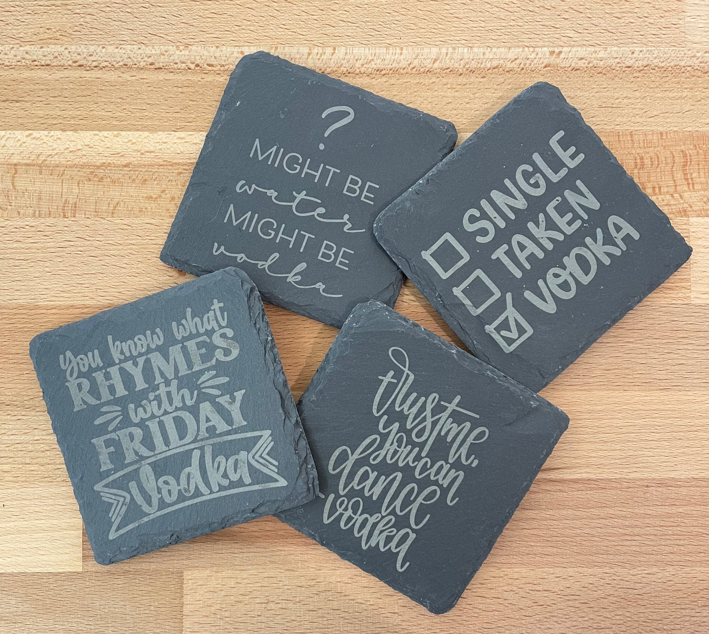 Vodka Slate Coasters