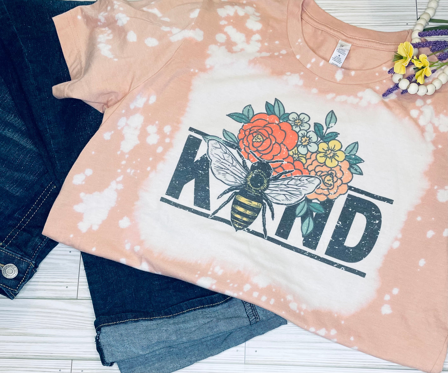 Bee Kind Bleached T-Shirt