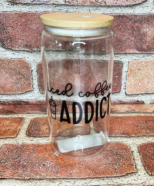 Iced Coffee Addict Libby Glass Tumbler