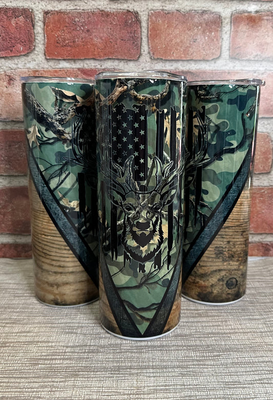 20oz Camo Deer Tumbler